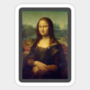 Mona Lisa Ally Safety-Pin Tee Sticker